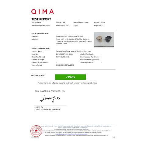 Dagon Wheat Straw Mug w/ Stainless Liner 14oz Charcoal | No Imprint | not available | not available