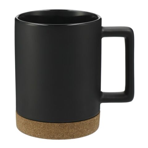 Bates 15oz Ceramic Mug w/ Cork Base Black | No Imprint | not available | not available
