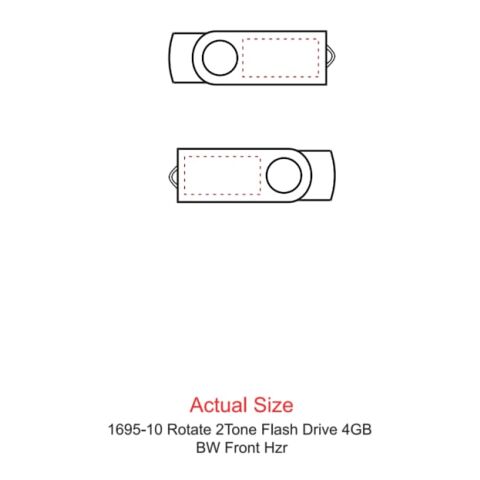 Rotate 2Tone Flash Drive 4GB Standard | Black | No Imprint | not available | not available