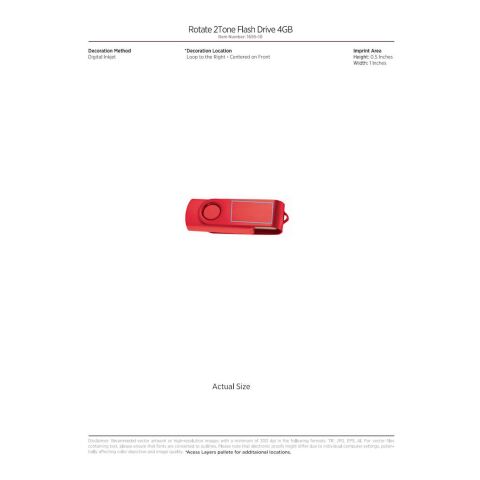 Rotate 2Tone Flash Drive 4GB Standard | Blue | No Imprint | not available | not available