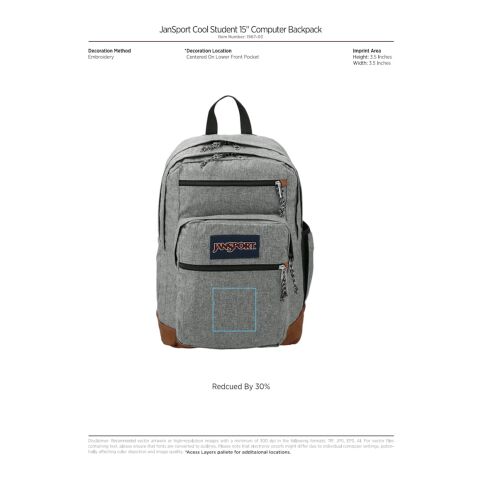 JanSport Cool Student 15&quot; Computer Backpack Black | No Imprint | not available | not available