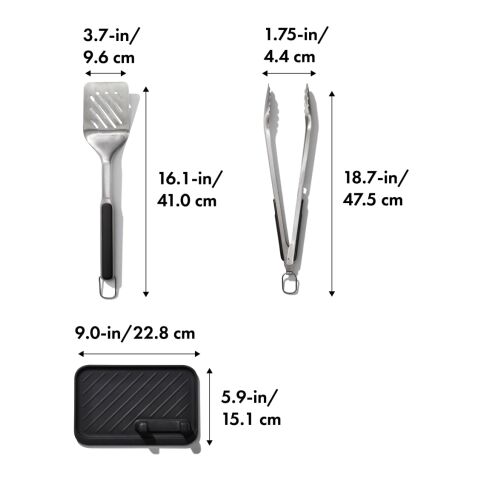 OXO 3-piece Grilling Set Standard | Black | No Imprint | not available | not available