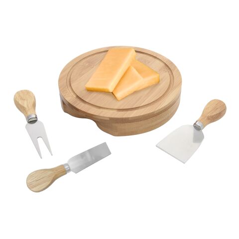 3-Piece Bamboo Cheese Server Kit Brown | No Imprint