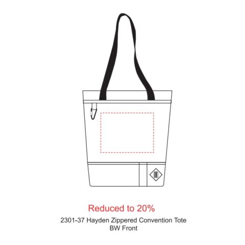 Hayden Zippered Convention Tote Graphite | No Imprint | not available | not available
