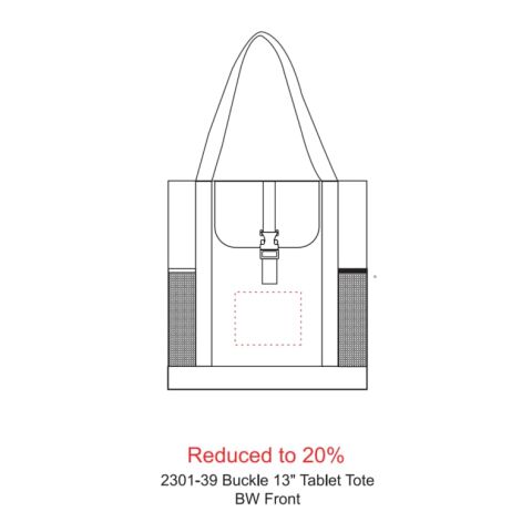Buckle 11" Tablet Tote Graphite | No Imprint | not available | not available