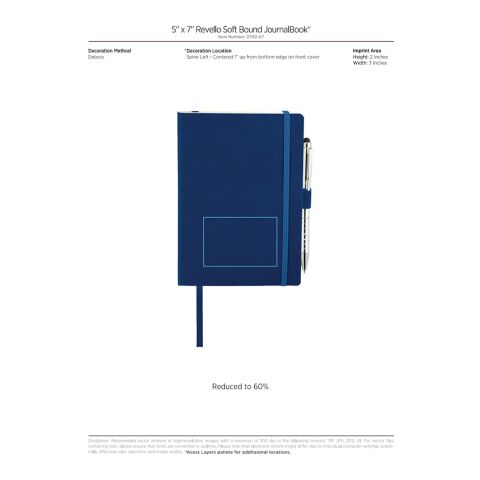 5&quot; x 7&quot; Revello Soft Bound JournalBook® Blue | No Imprint | not available | not available