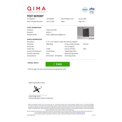 6.75&quot; x 9.5&quot; Pedova™ Large Ultra Soft JournalBook® Black | No Imprint | not available | not available