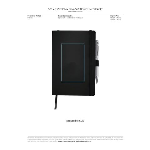 5.5&quot;x 8.5&quot; Nova Soft Bound JournalBook® Navy | No Imprint | not available | not available