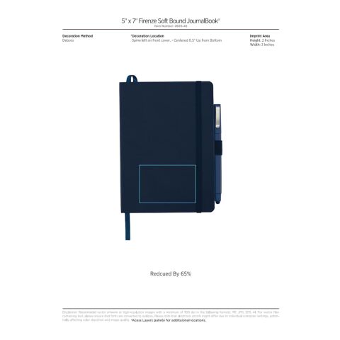 5" x 7" Firenze Soft Bound JournalBook® Navy | No Imprint | not available | not available