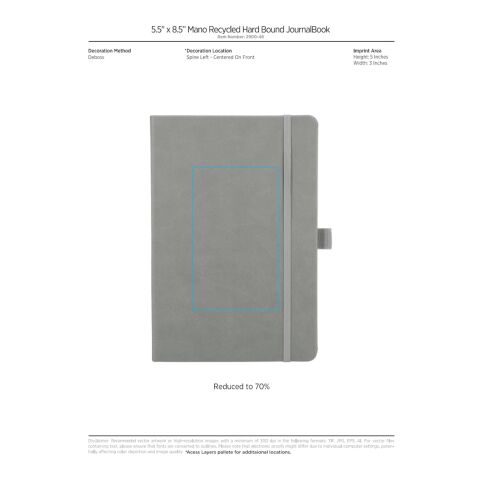 5.5&quot; x 8.5” Mano Recycled Hard Bound JournalBook Black | No Imprint | not available | not available