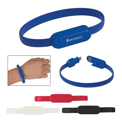 2-In-1 Connector Charger Bracelet Translucent Blue | No Imprint | not available | not available
