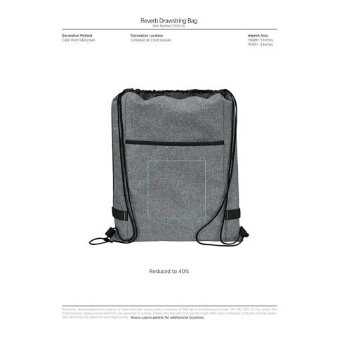 Reverb Drawstring Bag Graphite | No Imprint | not available | not available