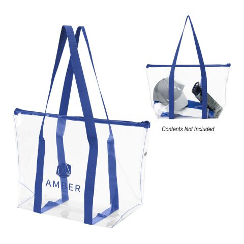 Laguna Beach Clear Tote Bag Royal Blue | No Imprint | not available | not available