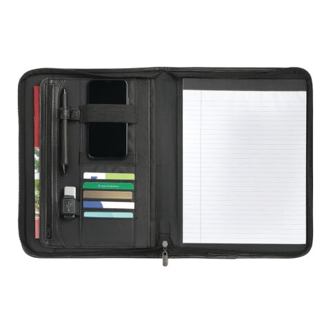 Burke Zippered Padfolio Black | No Imprint | not available | not available