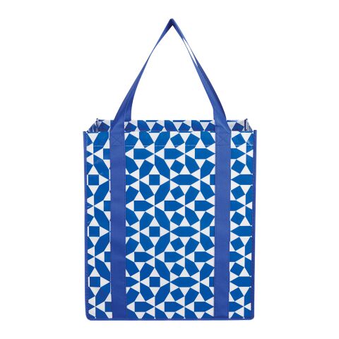 Non-Woven Geometric Shopping Tote Bag Royal Blue | No Imprint | not available | not available
