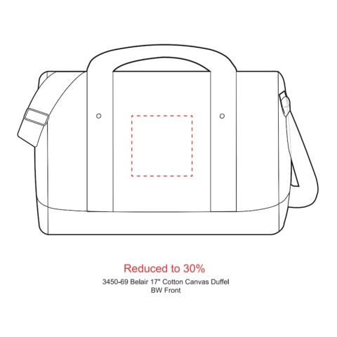 Belair 17" Cotton Canvas Duffel Gray | No Imprint | not available | not available