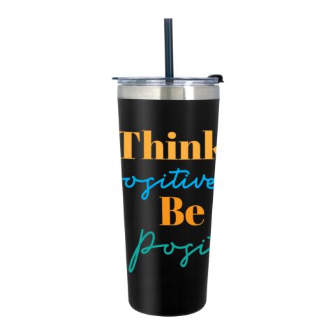 24 Oz. Colma Tumbler Black Straw | No Imprint