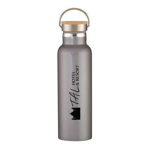 21 Oz. Liberty Stainless Steel Bottle With Wood Lid Graphite