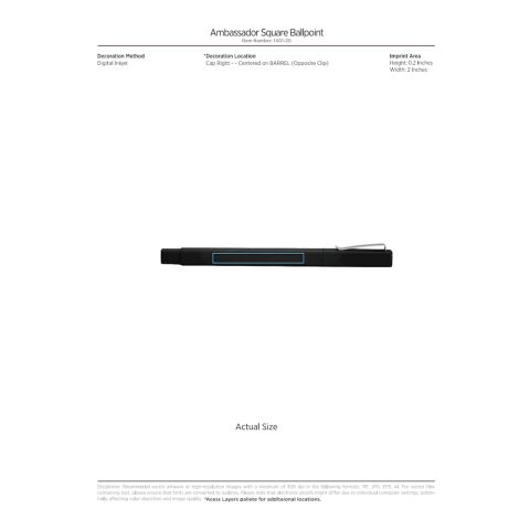 Ambassador Square Ballpoint Red | No Imprint | not available | not available