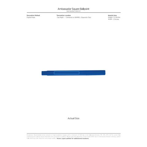 Ambassador Square Ballpoint Navy | No Imprint | not available | not available