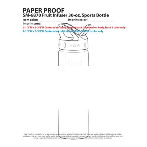 Fruit Infuser 25oz Sports Bottle Clear | No Imprint | not available | not available