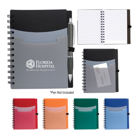 Tri-Pocket Notebook &amp; Pen Orange