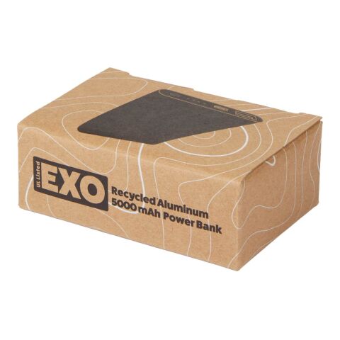 UL Listed Exo Recycled Aluminum 5000 mAh Power Ban Black