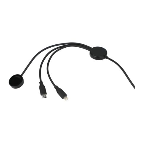 5-in-1 Long Charging Cables with iWatch Charger Black