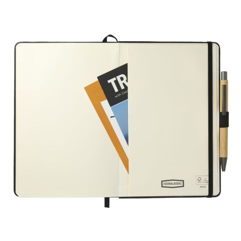 5.5&quot; x 8.5&quot; Cactus Leather Bound JournalBook® Set Black | No Imprint