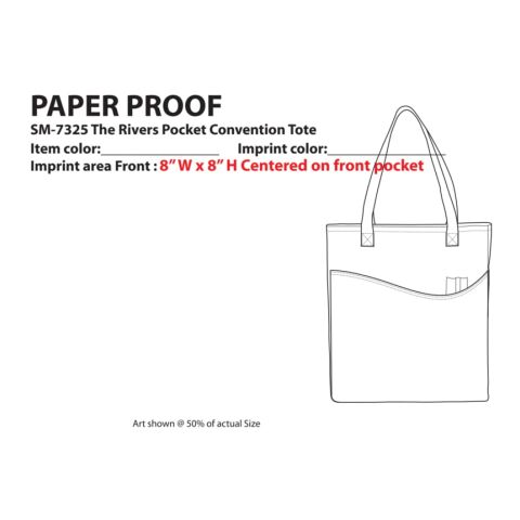 Rivers Pocket Non-Woven Convention Tote Red