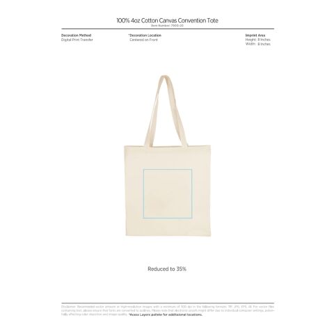 100% 4oz Cotton Canvas Convention Tote Natural | No Imprint | not available | not available