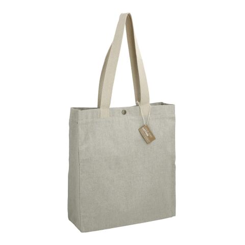 Repose 10oz Recycled Cotton Box Tote w/Snap Standard | Gray | No Imprint | not available | not available