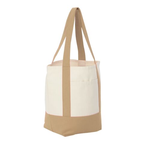 Small Recycled 8oz Cotton Tote Tan