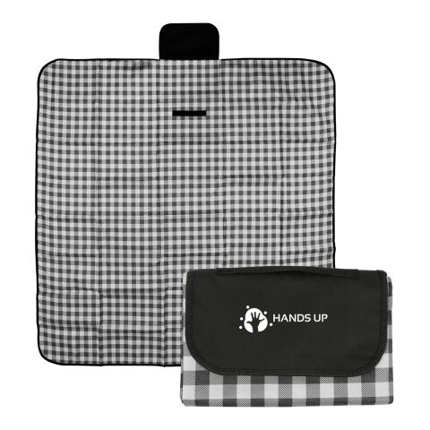 Gingham Roll-Up Picnic Blanket Black with Natural | No Imprint | not available | not available