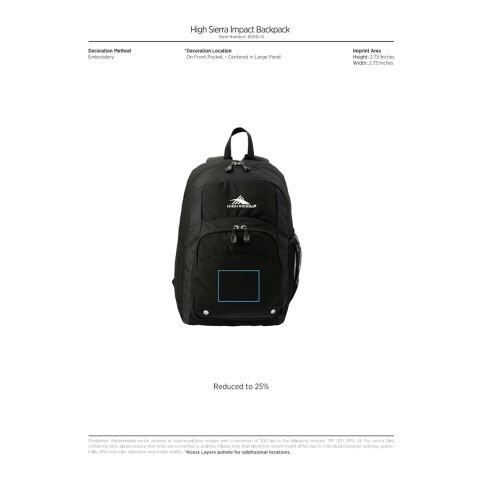 High Sierra Impact Backpack Black | No Imprint | not available | not available