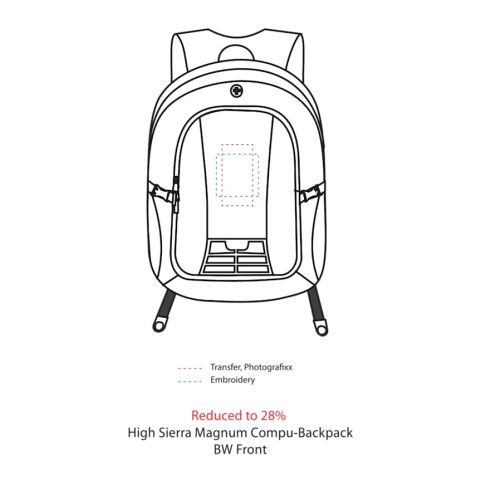 High Sierra Magnum 15" Computer Backpack Standard | Black | No Imprint | not available | not available