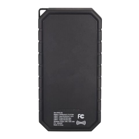 High Sierra® IPX 5 Solar Fast Wireless Power Bank Black | No Imprint | not available | not available