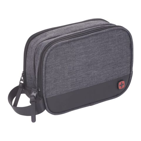 Wenger RPET Dual Compartment Dopp Kit Charcoal | No Imprint | not available | not available
