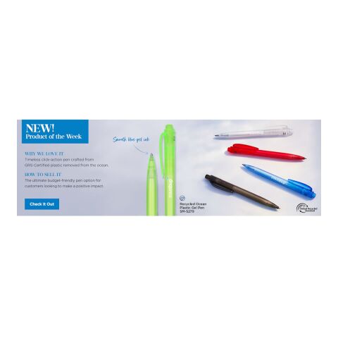Recycled Ocean Plastic Gel Pen Black | No Imprint | not available | not available