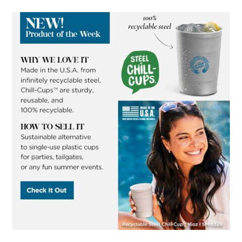 Recyclable Steel Chill-Cups™ 16oz Green | No Imprint | not available | not available