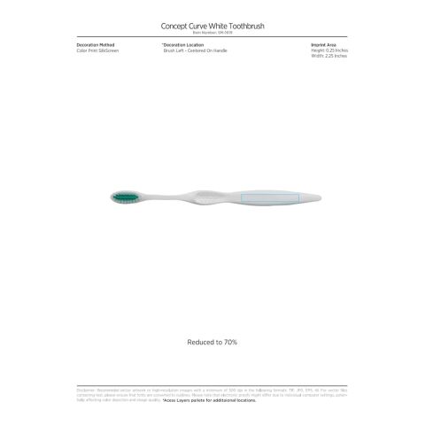 Concept Curve White Toothbrush Red | No Imprint | not available | not available