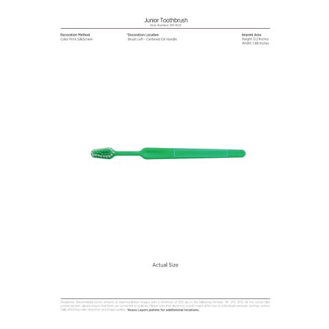 Junior Toothbrush Blue | No Imprint | not available | not available