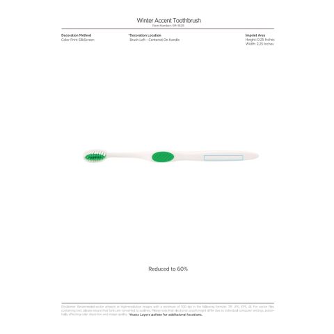 Winter Accent Toothbrush Red | No Imprint | not available | not available
