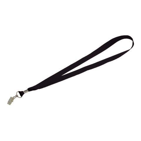 Lanyard with Bulldog Clip Black