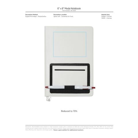 6" x 8" Moda Notebook Black | No Imprint | not available | not available