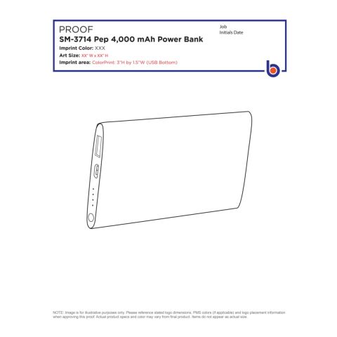 Pep 4000 mAh Power Bank Standard | Royal Blue | No Imprint | not available | not available