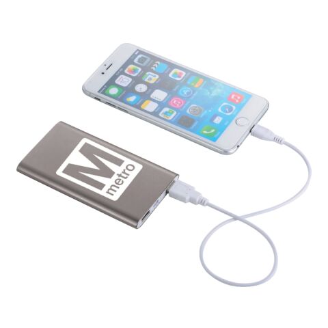 Sleek Aluminum 4000 mAh Power Bank Standard | Gray | No Imprint | not available | not available