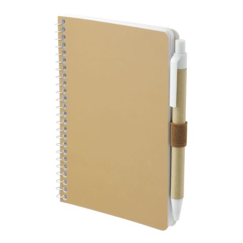 4&quot; x 6&quot; FSC® Mix Pocket Spiral Notebook with Pen Natural | No Imprint | not available | not available