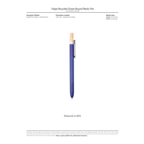 Paige Recycled Ocean Bound Plastic Pen Orange | No Imprint | not available | not available