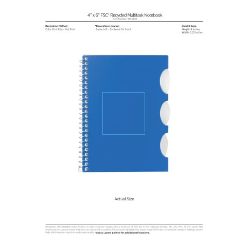 4” x 6” FSC® Recycled Multitask Notebook Black | No Imprint | not available | not available